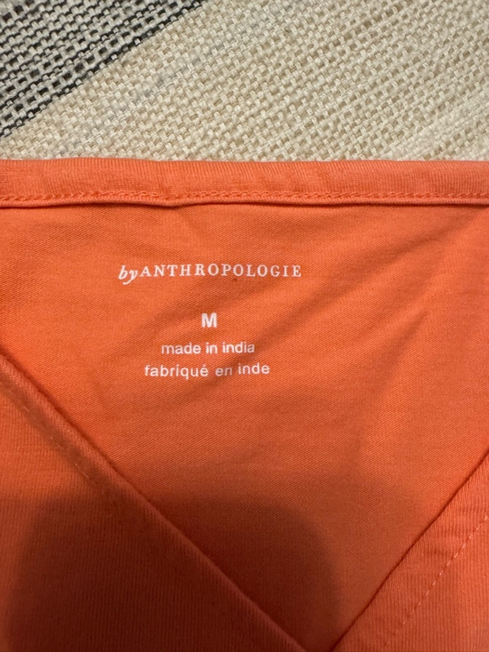 NWT Anthropologie Coral Orange Crossover Top - Picture 2 of 3